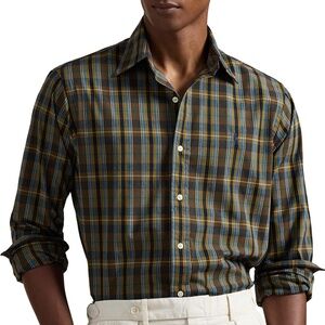 Ralph Lauren Shirt Western XXL Regular Men’s Plaid Monogram Embroidered